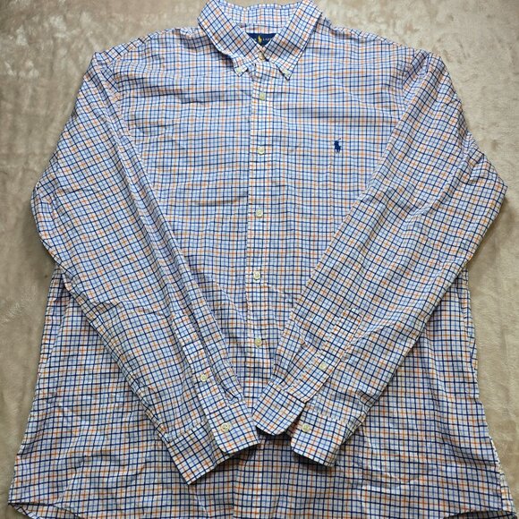 COPY - Ralph Lauren Classic Fit Stretch Long Sleeve Button Down Shirt Blue Mens… - Picture 1 of 10